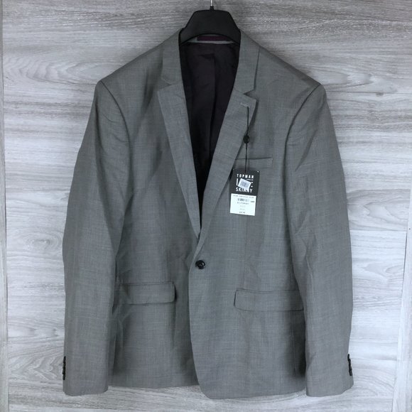 Topman Other - Topman Grey Skinny Jacket Blazer